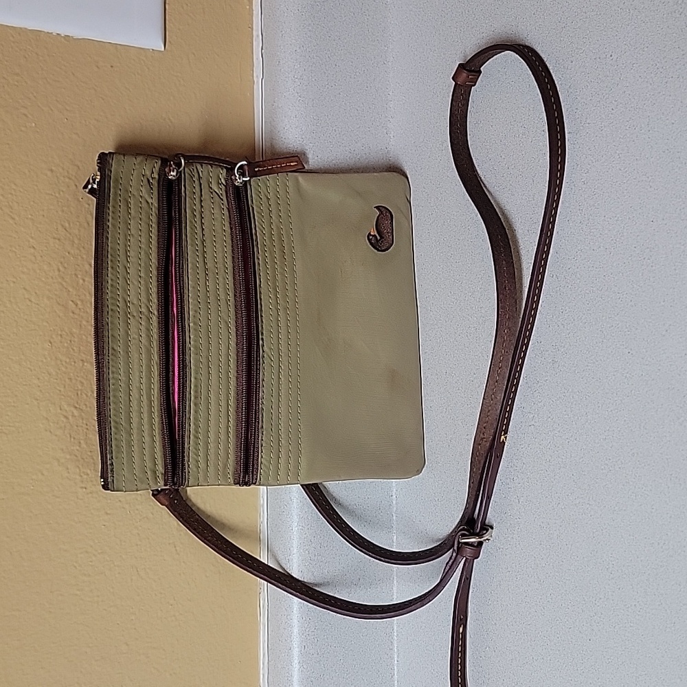 Dooney & Bourke Tan and Brown Crossbody Bag